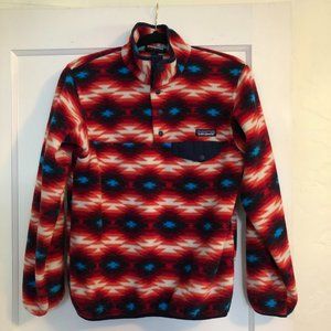 Women's Patagonia Fleece Pullover - Tribal Print